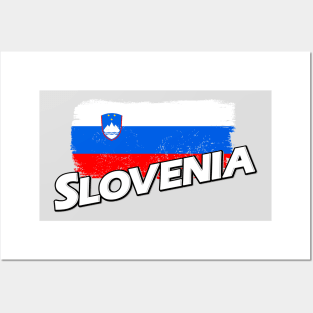 Slovenia flag Posters and Art